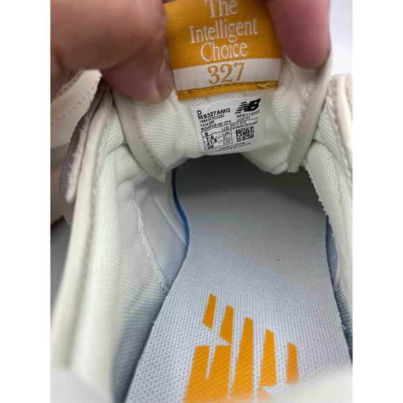 New Balance 327 Sea Salt Golden Hour Men’s Sneaker Size 8 USED - Picture 7 of 8